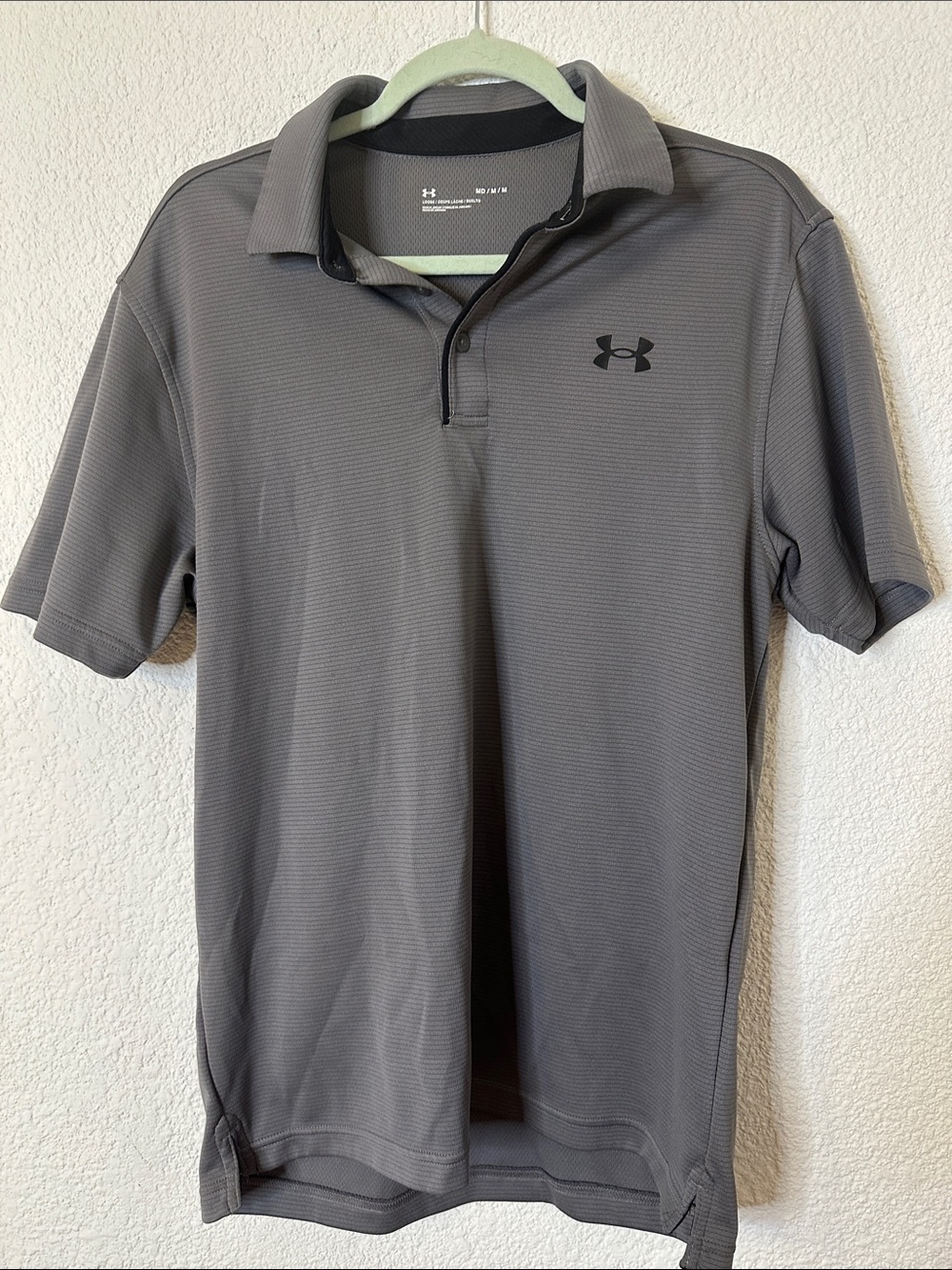 Under Armour Men’s Polo Shirt - Gray with Black Logo